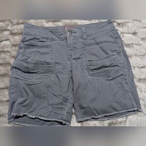 UNIONBAY Shorts (11) Khaki Utility Chino Flat Front Mid Rise, Cut Off. Pre-owned